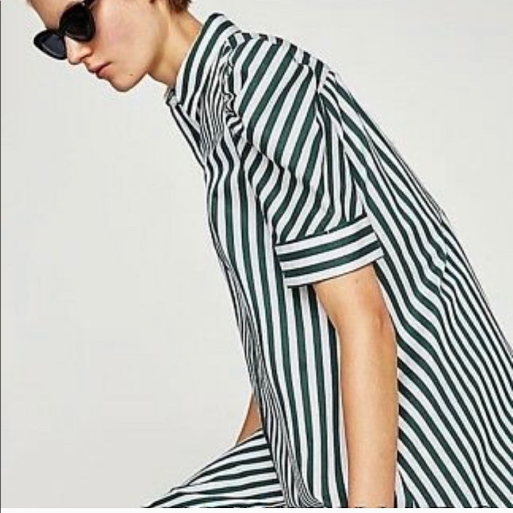 Zara Striped Shirt Dress